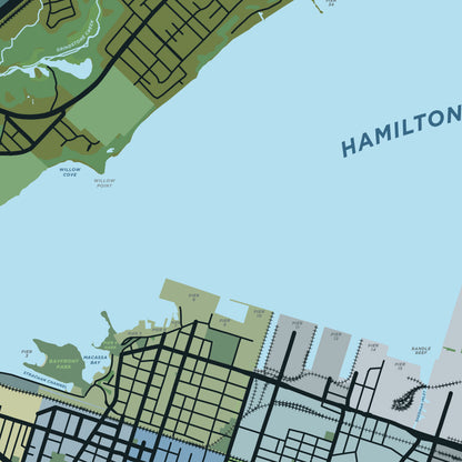 Hamilton Harbour Map Print