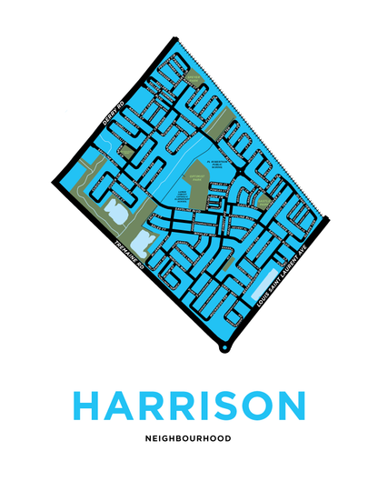 Harrison Neighbourhood Map Print