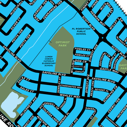 Harrison Neighbourhood Map Print