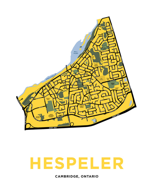 Hespeler Map Print