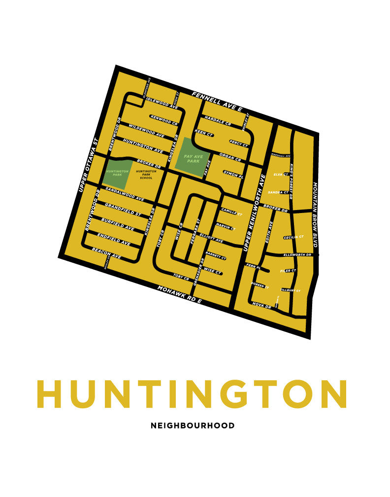 Huntington Neighbourhood Map