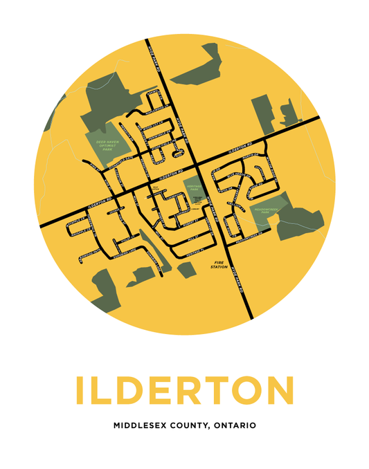 Ilderton Map Print