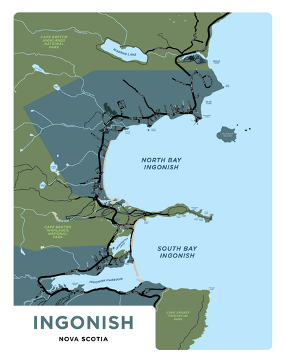 Ingonish Map Print