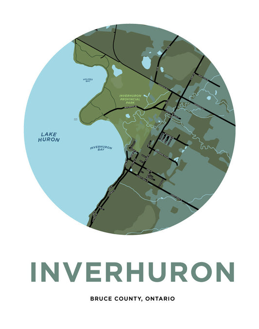 Inverhuron Map Print