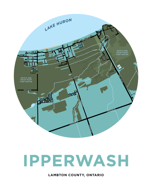 Ipperwash Map Print