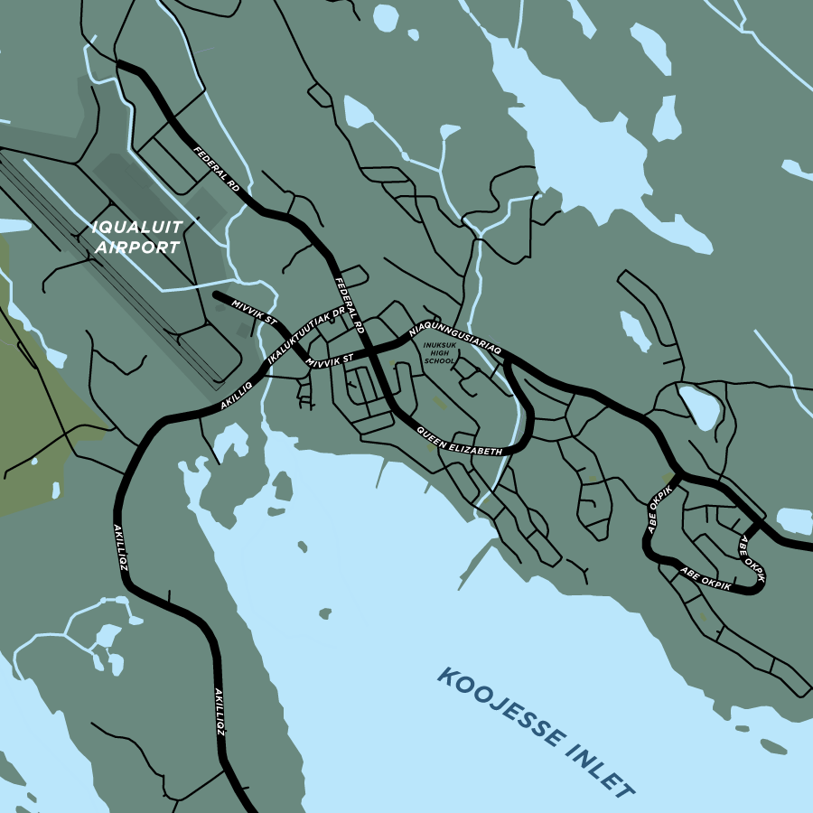 Iqaluit Map Print