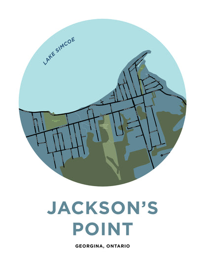 Jackson's Point Map Print
