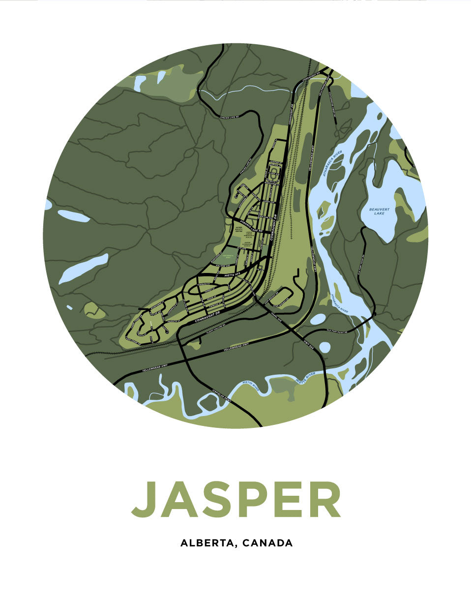 Jasper Map Print