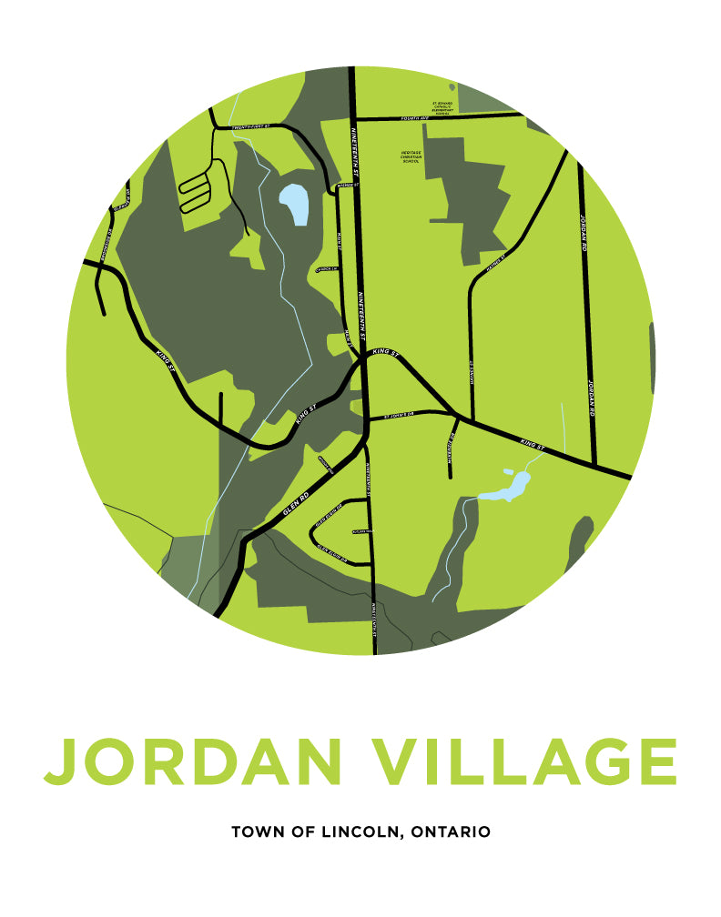 Jordan Village Map Print