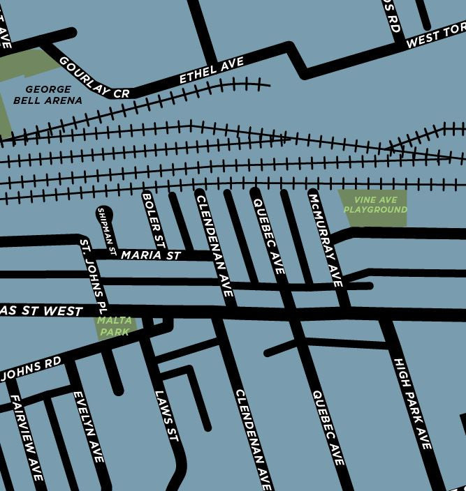 The Junction Neighbourhood Map Print (Toronto)