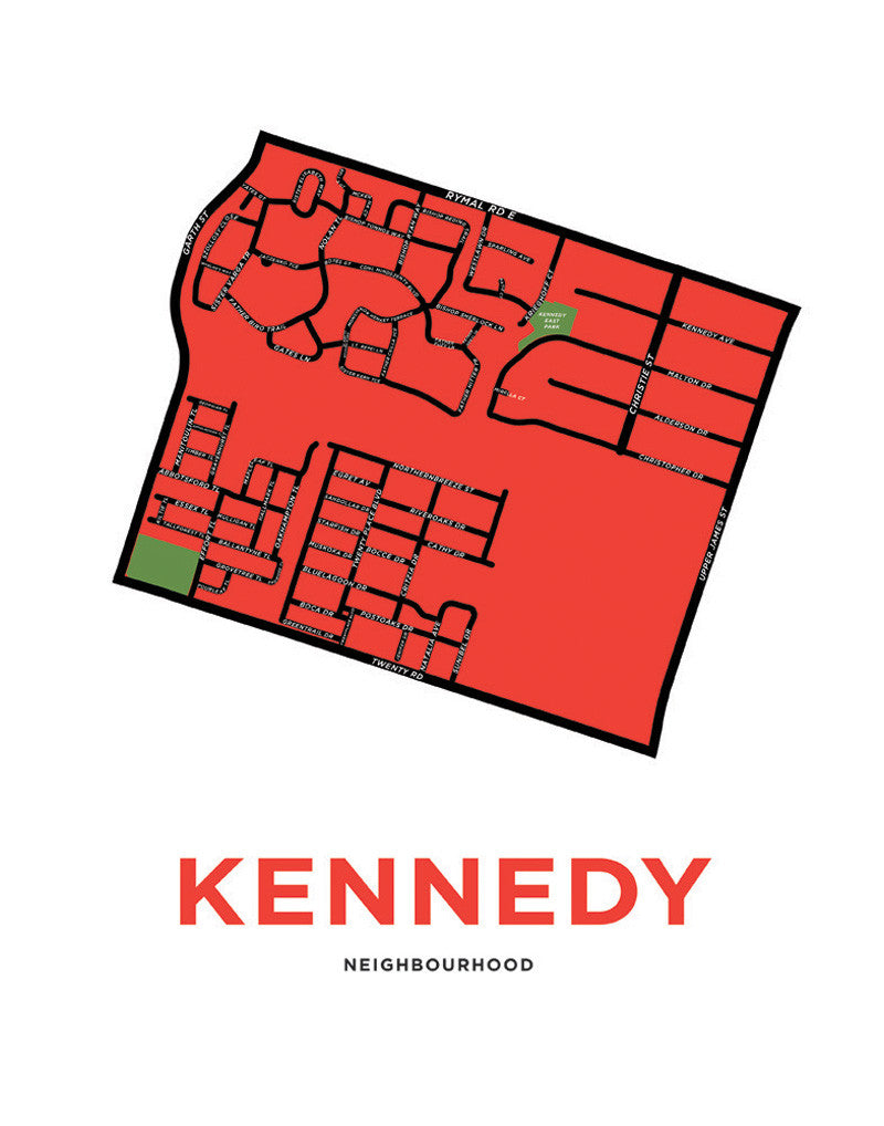 Kennedy Neighbourhood Map – Jelly Brothers