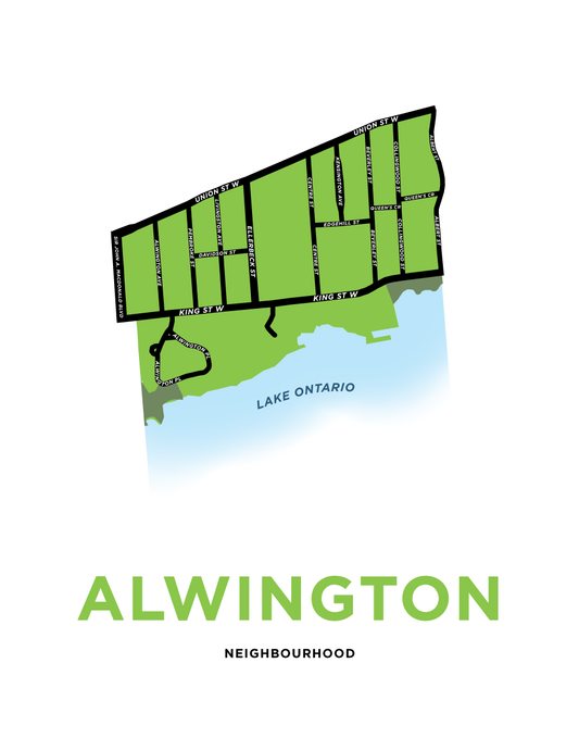 Alwington Neighbourhood Map Print
