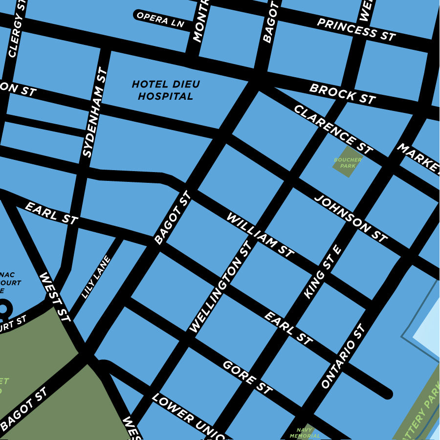 Downtown Kingston Map Print