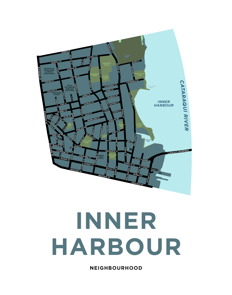 Inner Harbour Neighbourhood Map Print
