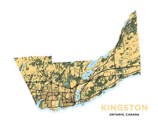 Kingston - Full City Map Print