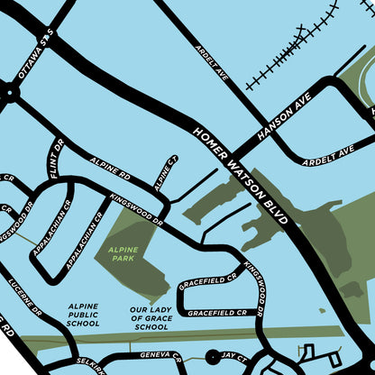 Alpine Neighbourhood Map Print