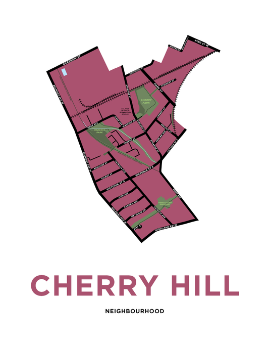 Cherry Hill Neighbourhood Map Print