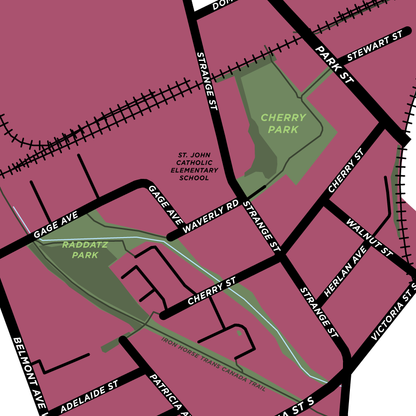 Cherry Hill Neighbourhood Map Print
