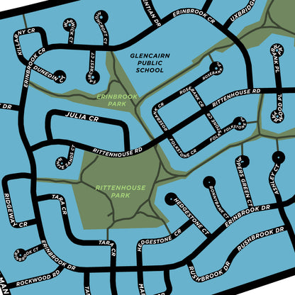 Country Hills West Neighbourhood Map Print