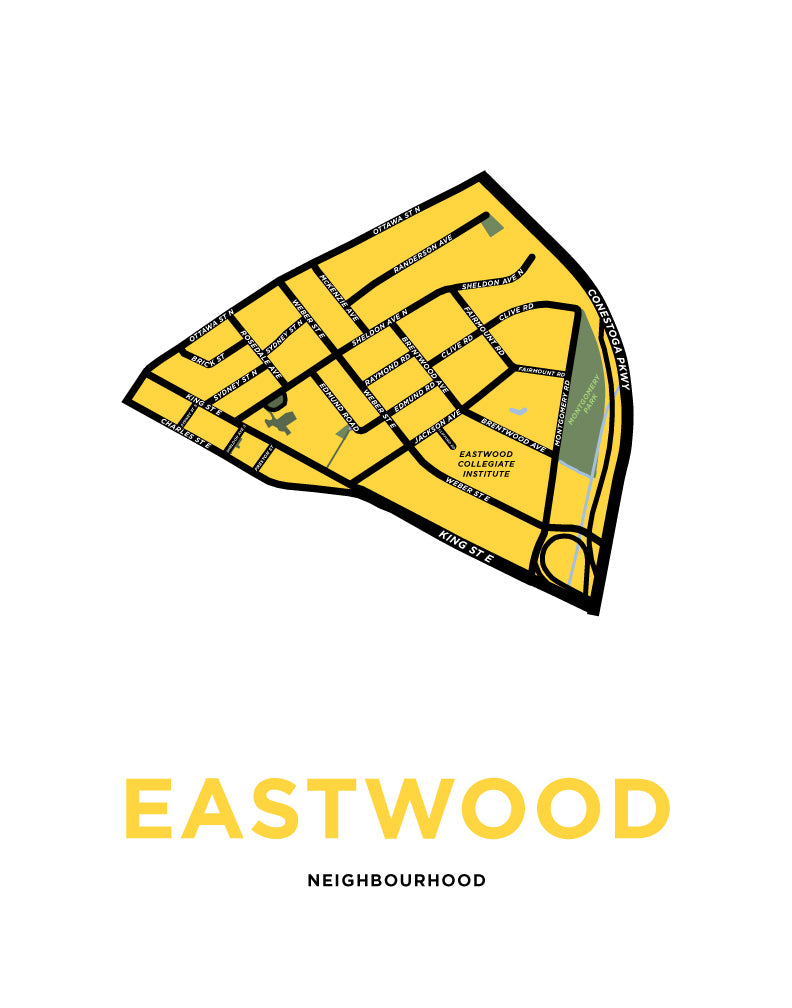 Eastwood Neighbourhood Map Print