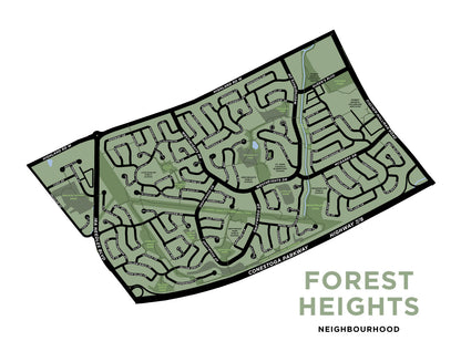 Forest Heights Neighbourhood Map (Kitchener)
