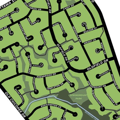 Idlewood Neighbourhood Map Print