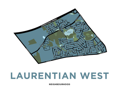 Laurentian West Map Print