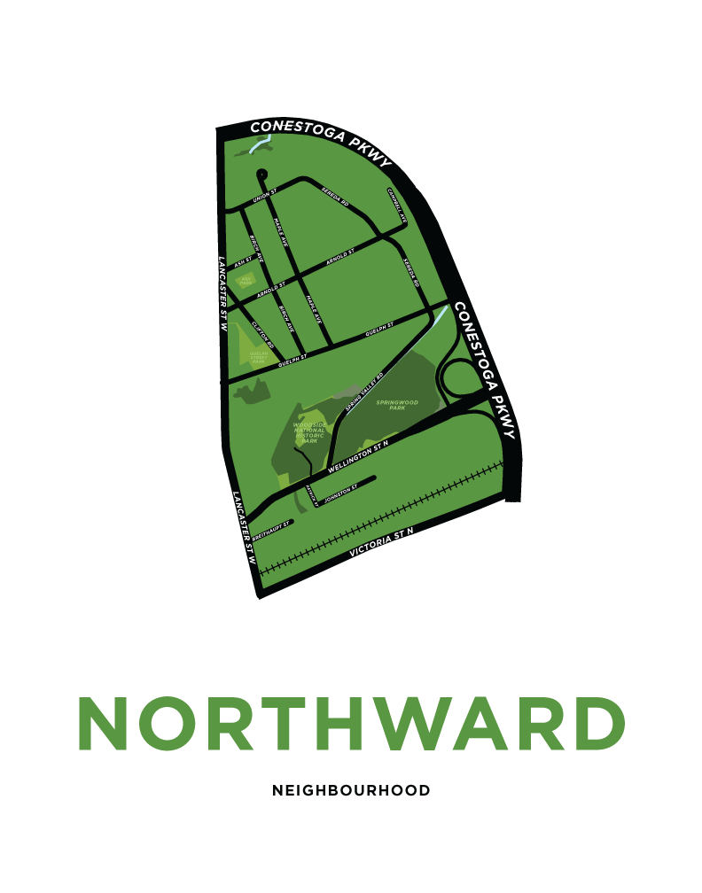 Northward Neighbourhood Map Print