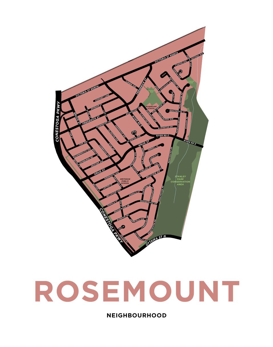 Rosemount Neighbourhood Map Print