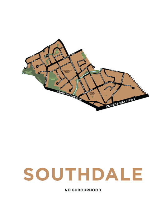 Southdale Map Print