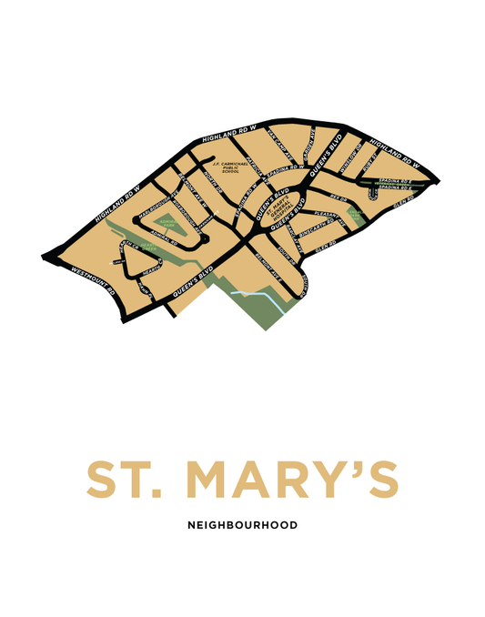 St. Mary's Neighbourhood Map Print