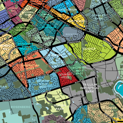 Kitchener - Full City Map Print