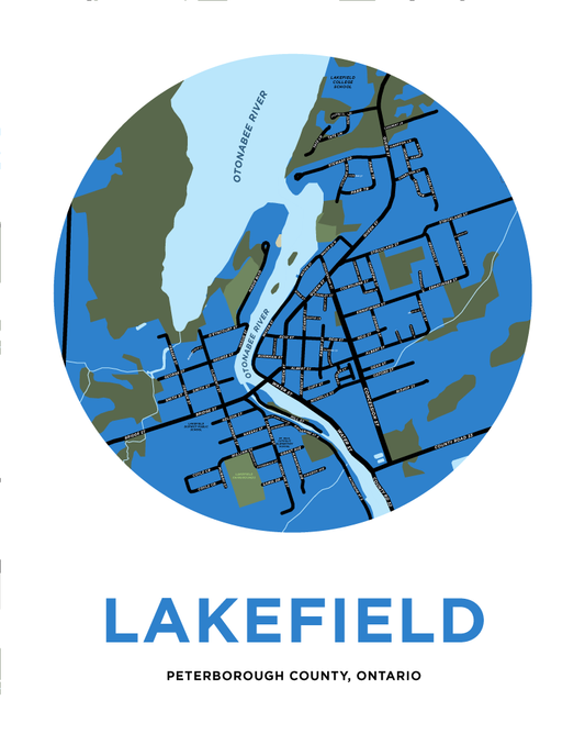 Lakefield Map Print
