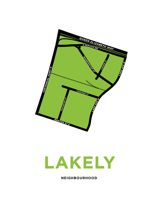 Lakely Neighbourhood Map Print
