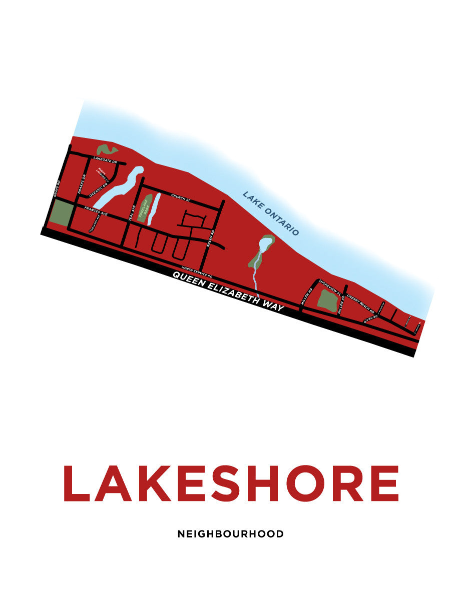 Lakeshore Neighbourhood Map - Portrait Orientation