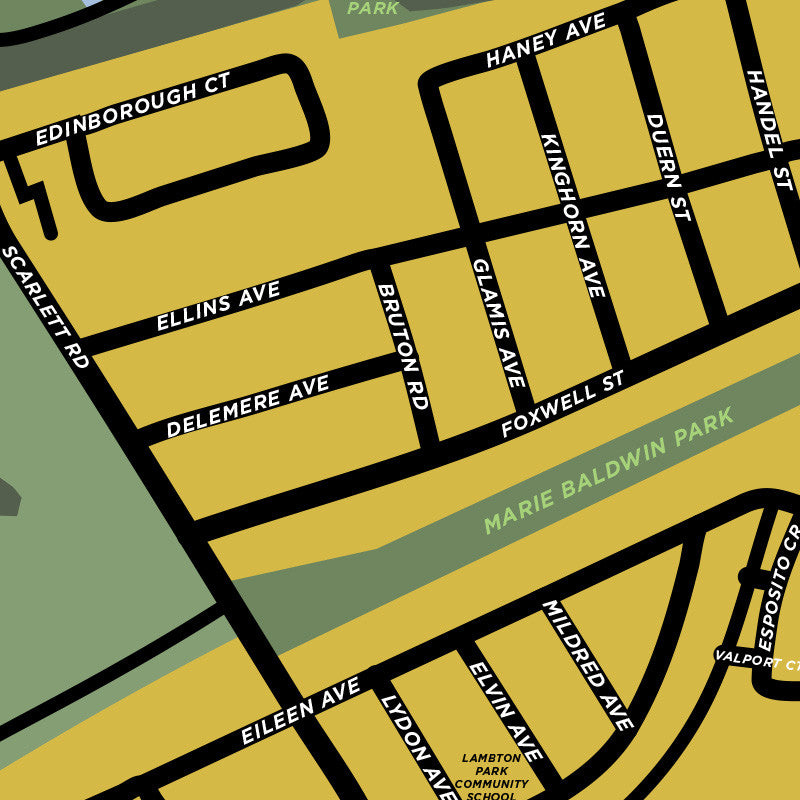 Lambton Neighbourhood Map Print