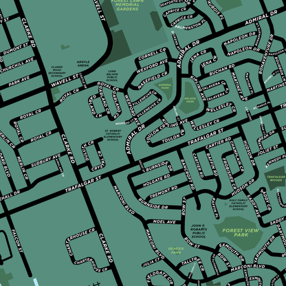 Argyle Neighbourhood Map Print