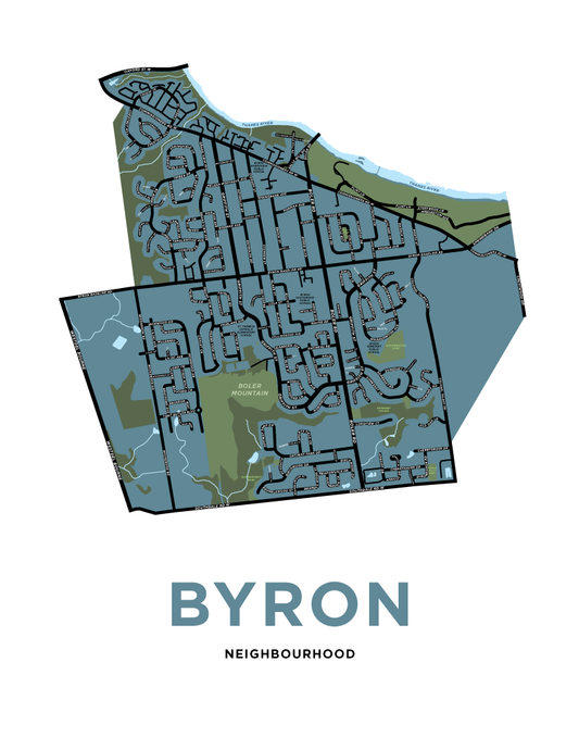 Byron Neighbourhood Map Print