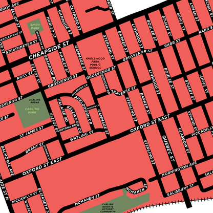Carling Neighbourhood Map Print