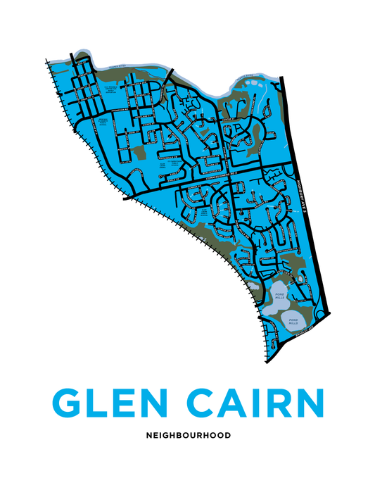 Glen Cairn Neighbourhood Map Print