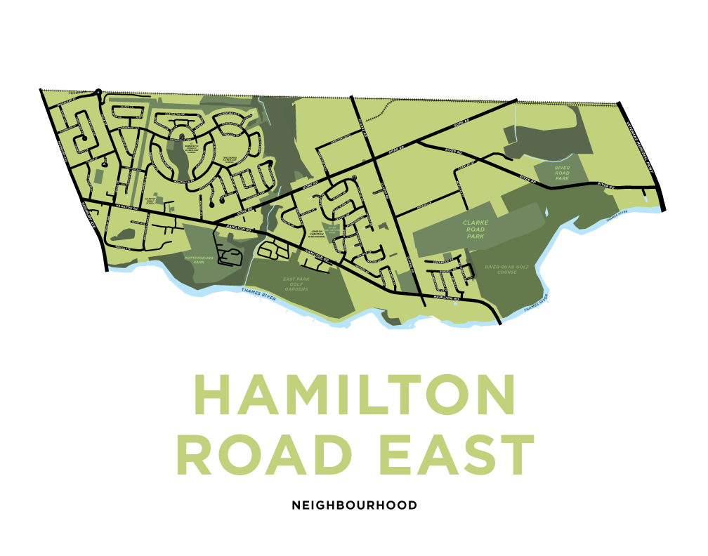 Hamilton Rd Hamilton Road East Map Print – Jelly Brothers