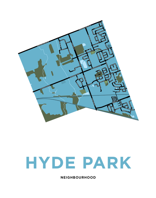 Hyde Park Neighbourhood Map Print