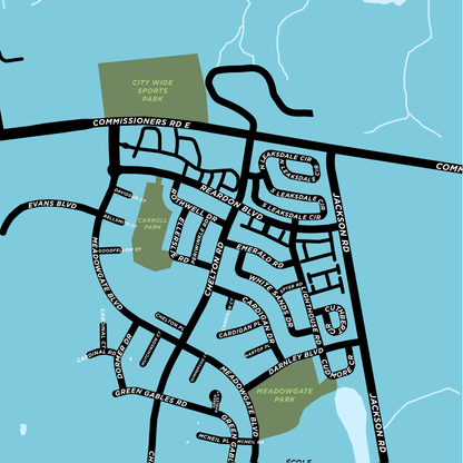 Jackson Neighbourhood Map Print
