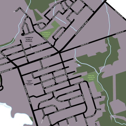 Lambeth Neighbourhood Map Print