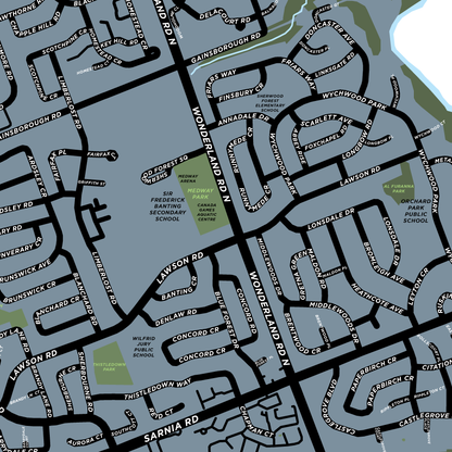 Medway Neighbourhood Map Print