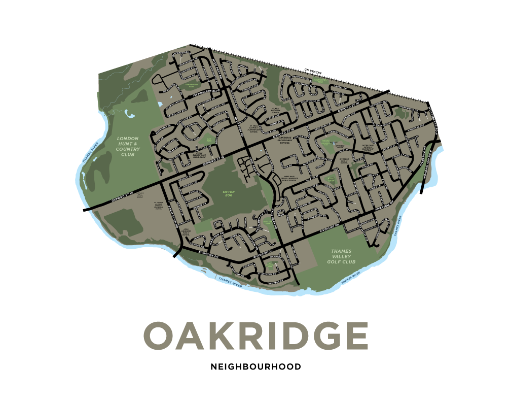Oakridge Map Print