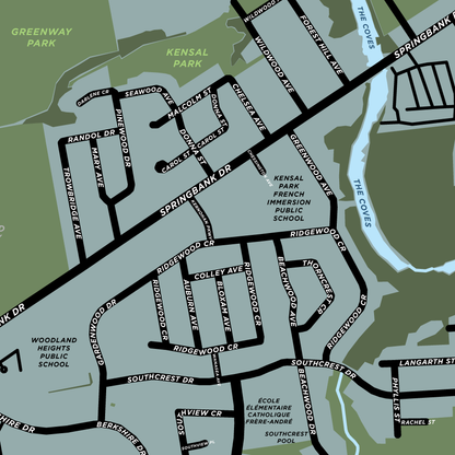 Southcrest Neighbourhood Map Print
