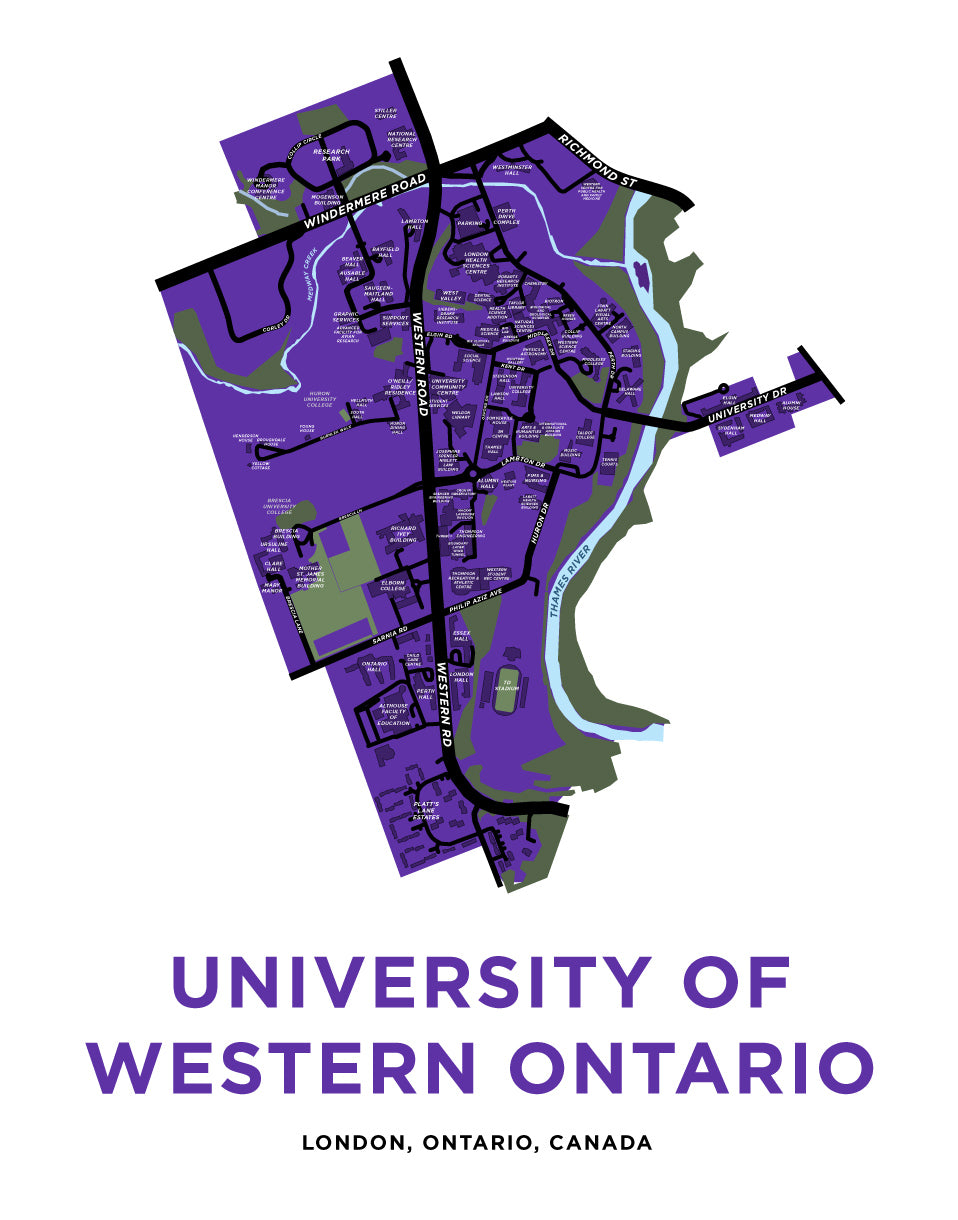 Western University Map Print