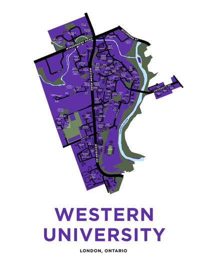 Western University Map Print