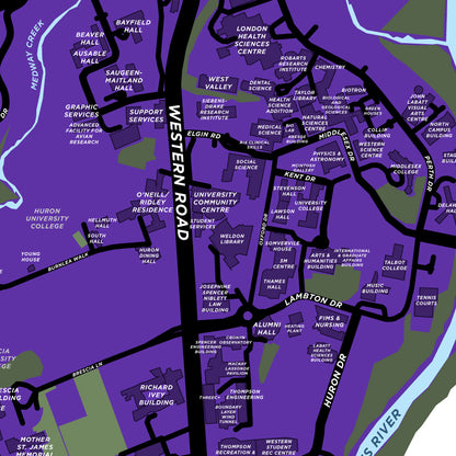 Western University Map Print